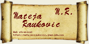 Mateja Rauković vizit kartica